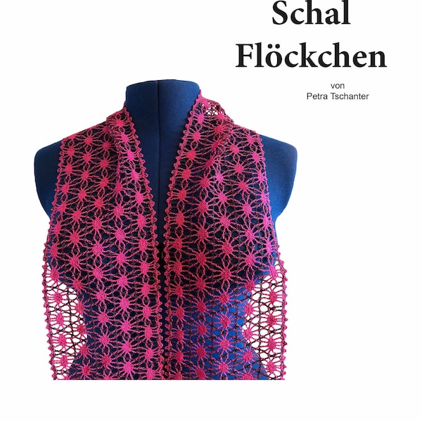 Klöppelschal Flöckchen