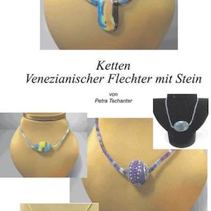 Klöppelanleitung Kette Venezianischer Flechter mit Stein Bild 2