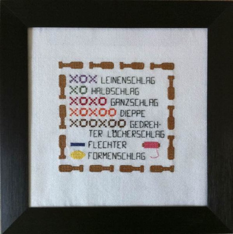 Gabarit de broderie : code couleur image 1