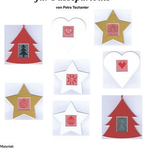 Bobbin instructions for Christmas motifs for passepartouts