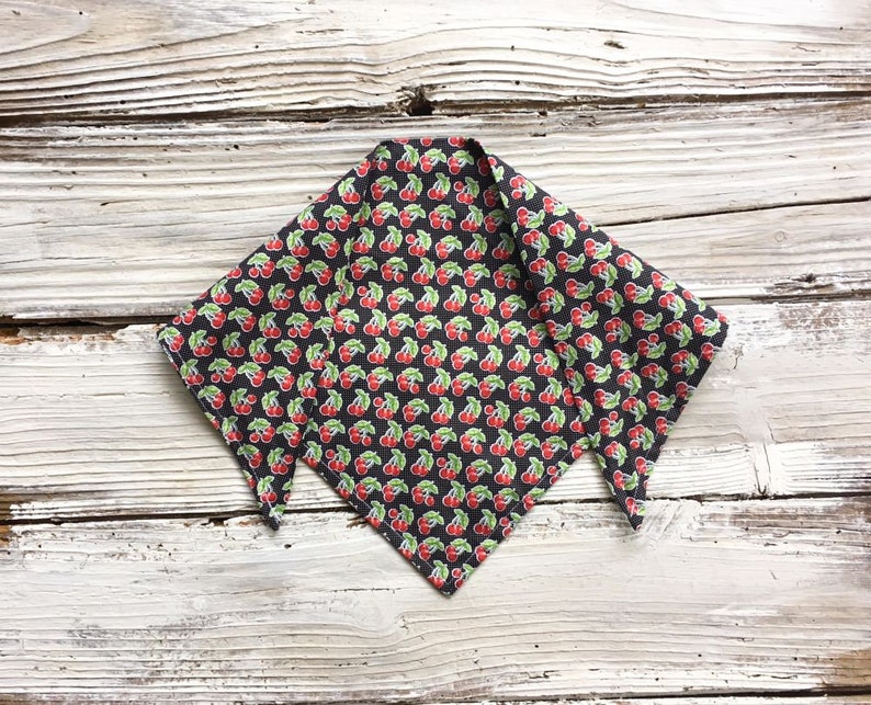 Cherry Dog Bandana Size Medium