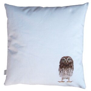 Owl cushion little owl cushion cover 50 x 50 cm, cushion cover natural owl motif, owl, cotton, sofa cushion, decorative cushion, animal lovers, nature lovers, image 2