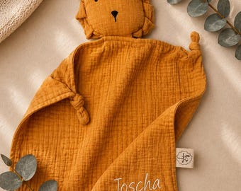 Peluche personalizzato con nome – leone di peluche in cotone, regalo per neonato