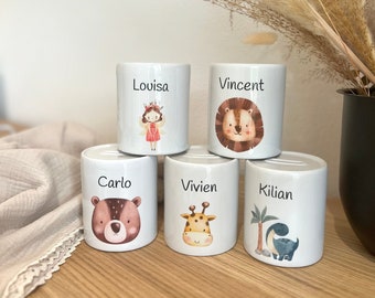 Spardose für Kinder, personalisierte Spardose, Spardose mit Name, Babygeschenk Kindergeschenk