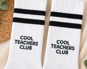 Coole sokken voor de lerarenclub – Cadeau voor leraren, bedrukte sokken met een leuke tekst