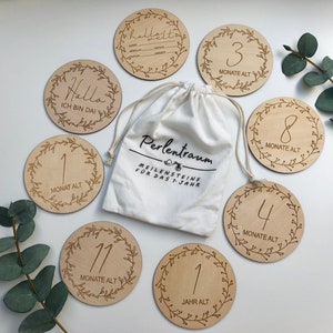 Cartes jalons en bois pour la 1ère année - Milestones