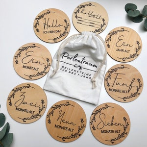 Cartes jalons en bois pour la 1ère année - Milestones