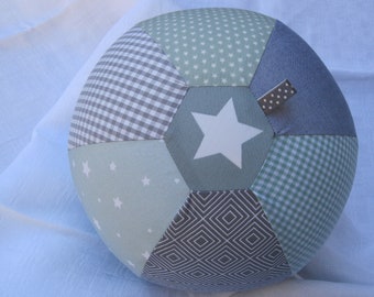 Luftballonhülle,basic,Luftballonball,Stoffball "mint/grau" - shower favor,showergame,Geschenk/Baby/Kinder/Geburt/Babyshower/Luftballonbezug