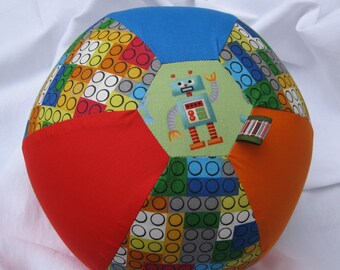 Luftballonball "Roboter",  ca. 62 cm Umfang,Roboter,Weltraum,Junge,Beschäftigung,Kleinkind,Geschenk,Kindergartenstart,Kita, Kindi,Baby
