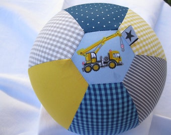 Luftballonhülle "Kranwagen1" ca. 22 cm Durchmesser -Kindergeburtstag/Spiele/Baustelle/LKW - Geschwistertüte Jungs,Ball,Kleinkind,Baustelle