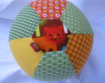 Luftballonhülle "Leo orange" ca. 22 cm Durchm. - Sternzeichen,Baby, Löwe - Leo/Leonie/Lea/Leopold/Leon - Spielball,Spielbälle,Stoffball,Ball