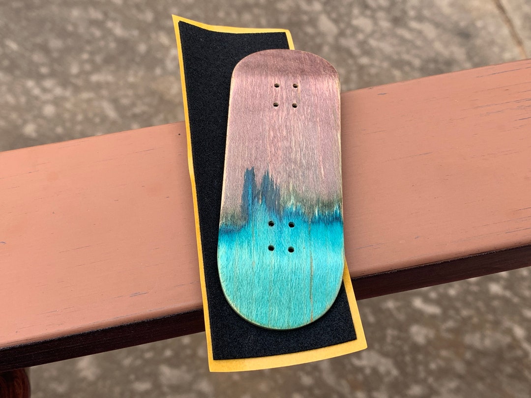 34 X 98mm Plike Fingerboards purple & Blue Dipped Deck Etsy