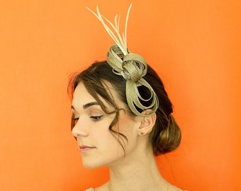 Tocado de boda topo para mujer - Pasador de pelo de boda - Tocado de boda topo - Creación Élise - Sombrerería Maison Belema