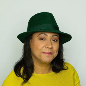 Sombrero Borsalino verde para mujer Creación Brooklyn Maison Belema imagen 2