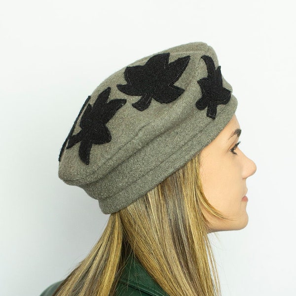 Béret d'hiver en laine bouillie pour femme - Chapeau béret femme - Maison Belema