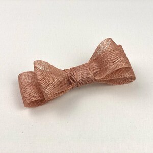 Pink hair bow, pink hair accessory, pretty wedding guest hair clip Beige rosé