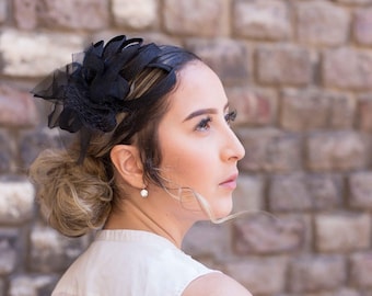Women&#39;s wedding fascinator, wedding guest hat, Ange creation