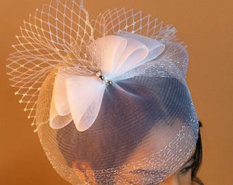 Chapeau Bibi Disque Penelope argenté JANE ANNE DESIGNS - Chapeaux et
