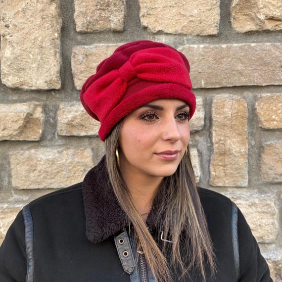 Women\'s French Style Double Layer Warm and Soft Knitted Beanie Hat Red French Style Beret Hats for Women Knit Artist Hats Classic  main image 4