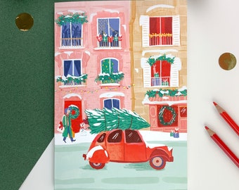 Notebook A5 notebook Rue de Paris at Christmas