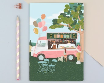 Notebook Notebook Ice cream Glacier A5 pages with lines