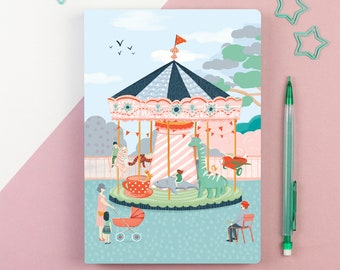 Notebook Merry-go-round A5 pages with lines