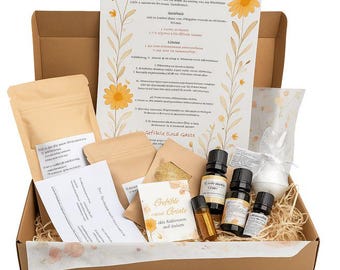 DIY Badebomben Set „Goldstille“ – Badeperlen selber machen mit Bio-Mandarinenöl | Wellness Geschenk