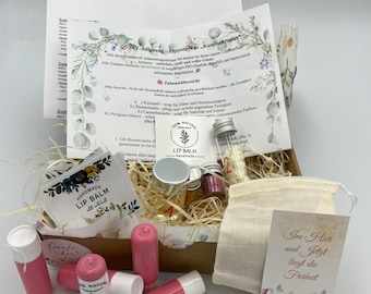 DIY Lippenpflege-Set – „Kuss der Natur“ Bio-Qualität SpiritNatura Selbermachen Lippenbalsam Valentinstag