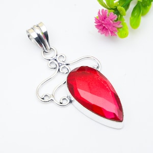 Pink Tourmaline Pendant 925 Sterling Silver Pendant Pink Tourmaline Gemstone Pendant Handmade Pendant Tourmaline Jewelry Gift For Her Mother