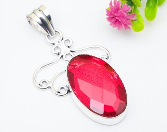 ハンドメイドピンクトルマリン925スターリングシルバーペンダント