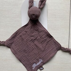 Rabbit Bunny Ears de Jollein, coffret cadeau personnalisé pour bébé pour baptêmes, naissances, baby showers, couverture câline et jouet de préhension en silicone pour bébé image 5
