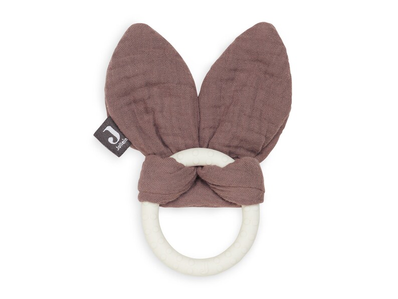 Rabbit Bunny Ears de Jollein, coffret cadeau personnalisé pour bébé pour baptêmes, naissances, baby showers, couverture câline et jouet de préhension en silicone pour bébé image 3