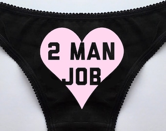 Hotwife 2 Man Job Cotton Thong
