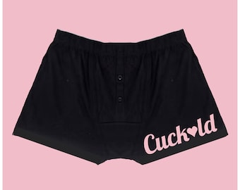 Calzoncillos tipo bóxer de punto de algodón Cuckold para hombre