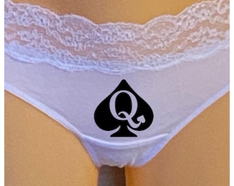 Witte QOS kanten string
