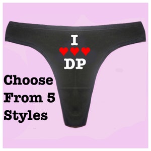 Damskie bawełniane stringi: I Love DP