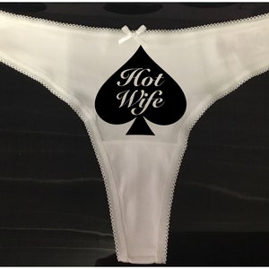 White HotWife QOS Cotton Thong