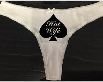 White HotWife QOS Cotton Thong