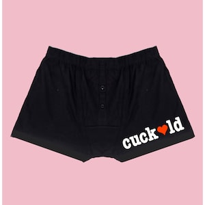 Heren boxershorts van katoenjersey met cuckold-print
