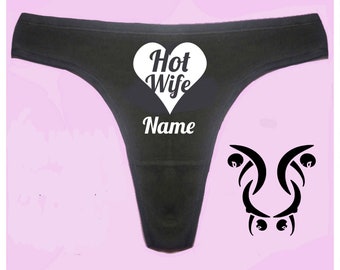 Mutandine in cotone HotWife con testo personalizzato
