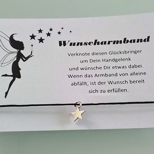 DIY Wunscharmband Make a wish Wünsch Dir was Armband Herz Geschenk Gastgeschenk Hänger Stern