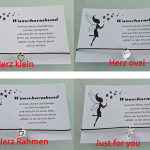 DIY Wunscharmband Make a wish Wünsch Dir was Armband Herz Geschenk Gastgeschenk image 9