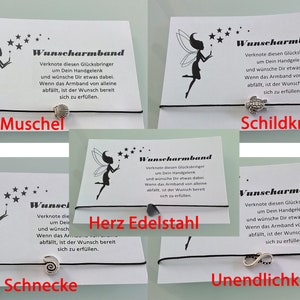 DIY Wunscharmband Make a wish Wünsch Dir was Armband Herz Geschenk Gastgeschenk image 10