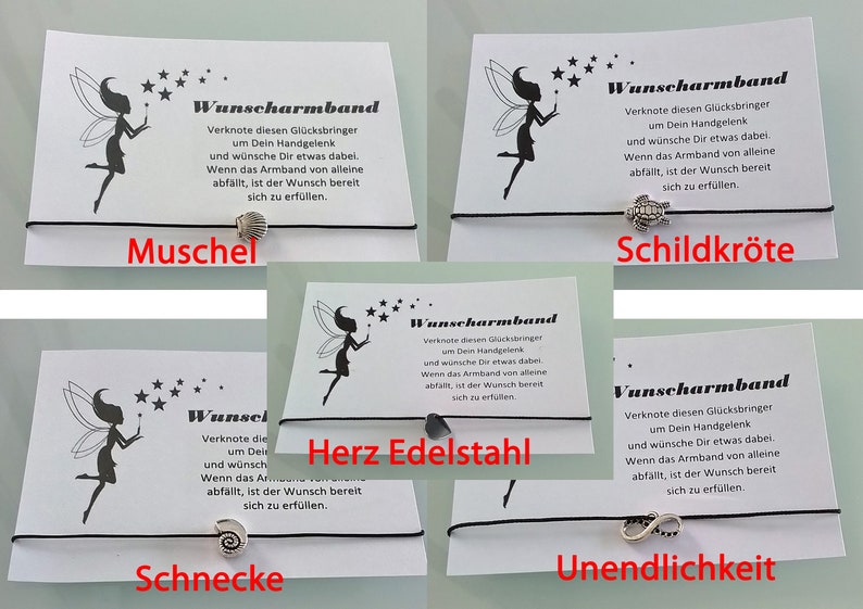 DIY Wunscharmband Make a wish Wünsch Dir was Armband Herz Geschenk Gastgeschenk image 10