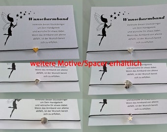 DIY Wunscharmband Make a wish Wünsch Dir was Armband Herz Geschenk Gastgeschenk