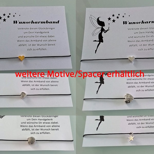 DIY Wunscharmband Make a wish Wünsch Dir was Armband Herz Geschenk Gastgeschenk