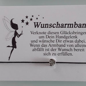 DIY Wunscharmband Make a wish Wünsch Dir was Armband Herz Geschenk Gastgeschenk Herz Knoten