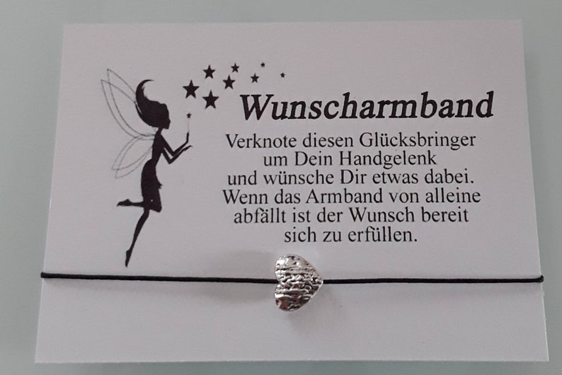 DIY Wunscharmband Make a wish Wünsch Dir was Armband Herz Geschenk Gastgeschenk Herz Muster