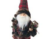 Kringle Woodland Santa, Table Decor, Christmas Decor, Fall Decor, DIY Crafts, Wreath Embellishments, Standing Santa