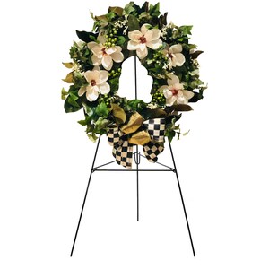 Soaoo 2 Pack Christmas Wreath Stand Christmas Wreath Holder Metal Easel for  Cemetery Grave Flower Holder Gravestone Wreath Stand for Grave Marker